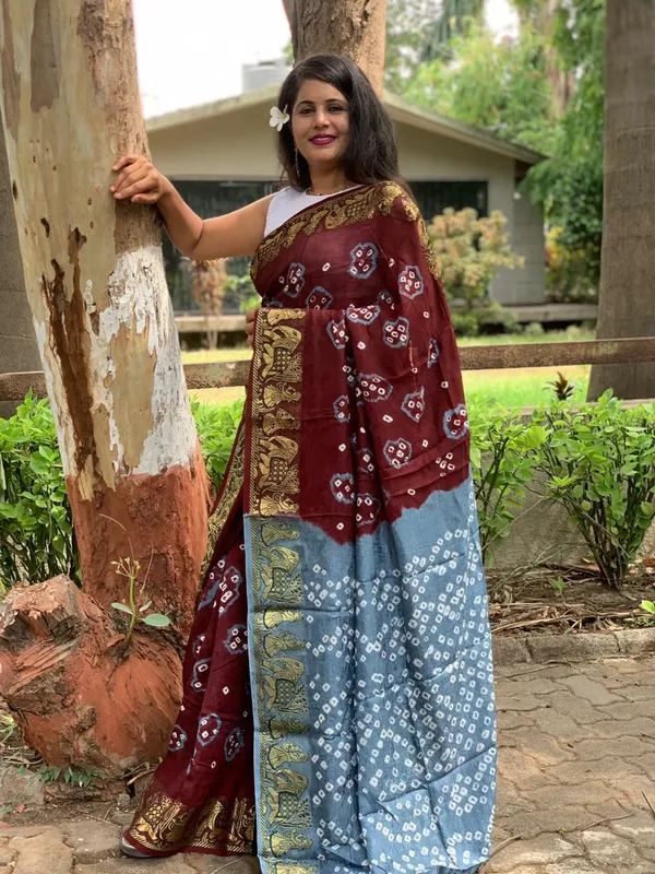 Pure_Cotton_Block_Print_Saree_With_Blouse